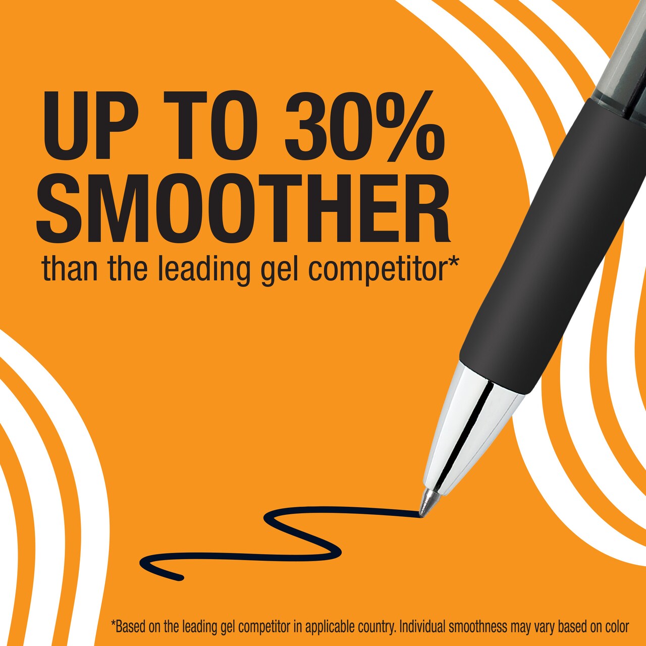 BIC Gelocity Pro Black Gel Pens, Medium Point (0.7 mm), Smooth Smear-Resistant Black Ink, Ultra Comfortable Grip, 12-Count Pack